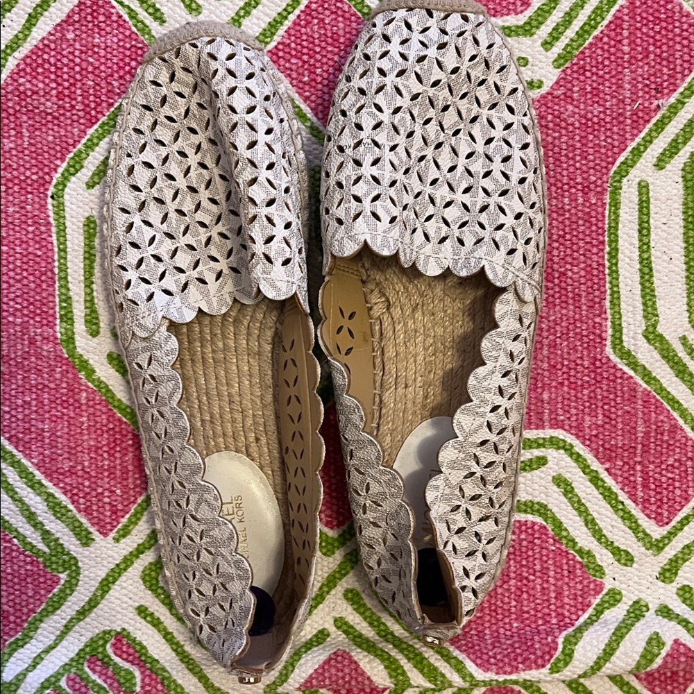 Michael Kors Beige Cut-Out Espadrilles